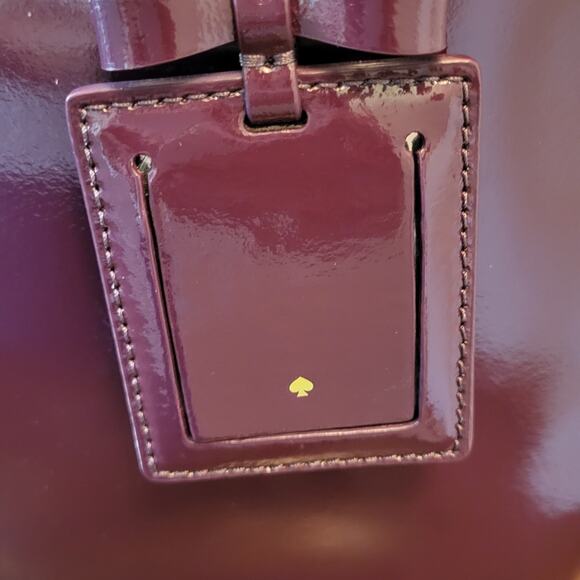 Kate Spade Deep Purple Eggplant Scalloped Tote Large - Picture 3 of 16